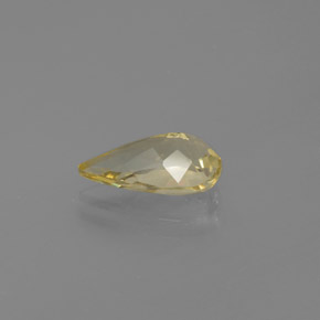 Berillo dorato naturale giallo da 1,65 ct, taglio a pera, VS