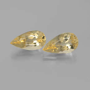 Gemme di Berillo dorato Giallo naturale da  ct, Forma a pera, VVS