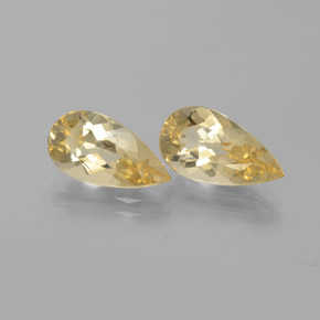 Gemme di Berillo dorato Giallo naturale da  ct, Forma a pera, VVS