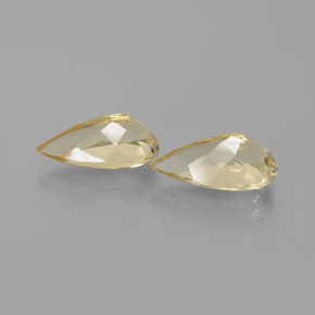 Gemme di Berillo dorato Giallo naturale da  ct, Forma a pera, VVS