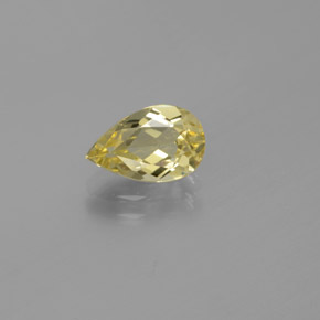 Berillo dorato naturale giallo da 1,11 ct, taglio a pera, VVS-VS