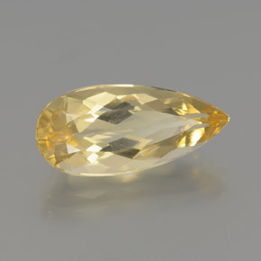 Berillo dorato Giallo naturale da 4.99 ct, Forma a pera, VVS