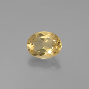 Berillo dorato naturale giallo da 1,72 ct, taglio ovale, VVS