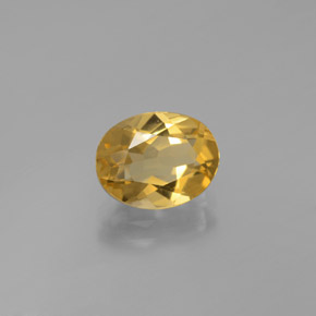 Berillo dorato naturale giallo da 1,83 ct, taglio ovale, VVS