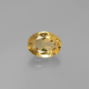 Berillo dorato naturale giallo da 1,60 ct, taglio ovale, VVS-VS