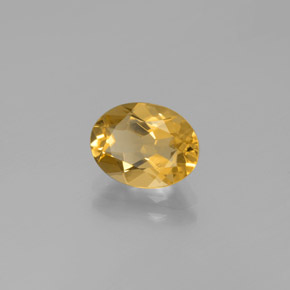 Berillo dorato naturale giallo da 1,68 ct, taglio ovale, VVS-VS