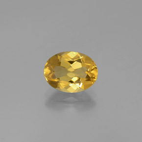 Berillo dorato naturale dorato da 1,62 ct, taglio ovale, VVS-VS