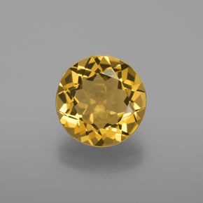 Berillo dorato naturale giallo da 3,29 ct, taglio rotondo, VVS-VS