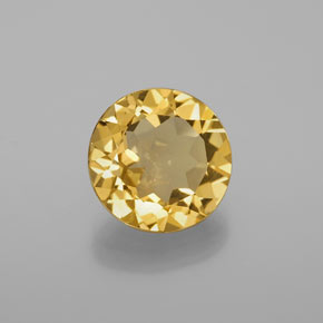 Berillo dorato naturale giallo da 2,98 ct, taglio rotondo, VS