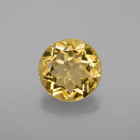 Berillo dorato naturale giallo da 3,13 ct, taglio rotondo, VVS-VS