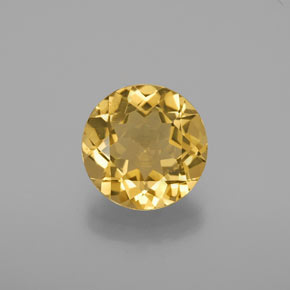 Berillo dorato naturale giallo da 2,70 ct, taglio rotondo, VVS-VS