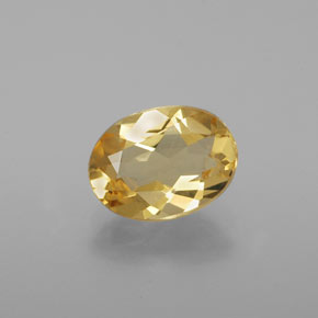 Berillo dorato naturale dorato da 1,35 ct, taglio ovale, VVS-VS