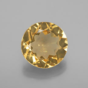 Berillo dorato naturale giallo da 3,20 ct, taglio rotondo, VVS