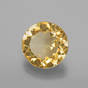 Berillo dorato naturale giallo da 3,20 ct, taglio rotondo, VVS