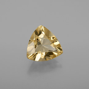 Berillo dorato naturale giallo da 1,35 ct, trillion, VVS-VS