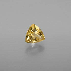 Berillo dorato Giallo naturale da 0.69 ct, Taglio trillion, VVS-VS