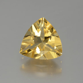 Berillo dorato naturale giallo da 1,35 ct, trillion, VVS