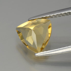Berillo dorato naturale giallo da 1,35 ct, trillion, VVS