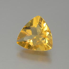 Berillo dorato naturale giallo da 1,27 ct, trillion, VVS-VS