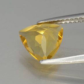 Berillo dorato naturale giallo da 1,27 ct, trillion, VVS-VS