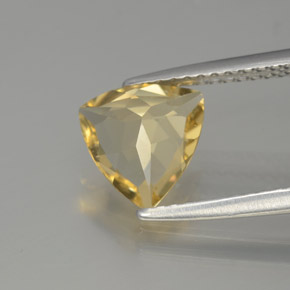 Berillo dorato Giallo naturale da 1.32 ct, Taglio trillion, VVS-VS