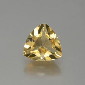 Berillo dorato Giallo naturale da 1.51 ct, Taglio trillion, VVS-VS
