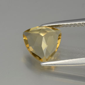Berillo dorato Giallo naturale da 1.51 ct, Taglio trillion, VVS-VS