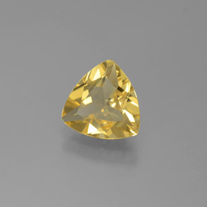 Berillo dorato Giallo naturale da 1.44 ct, Taglio trillion, VVS-VS
