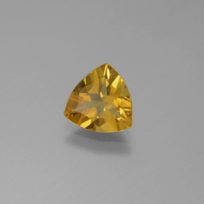 Berillo dorato naturale giallo da 1,17 ct, trillion, VS