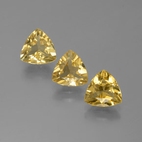 Berillo dorato naturale giallo da  ct, trillion, VVS-VS