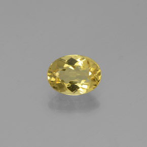 Berillo dorato naturale giallo da 1,12 ct, taglio ovale, VVS