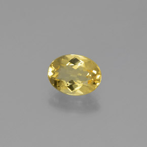 Berillo dorato naturale giallo da 1,12 ct, taglio ovale, VVS