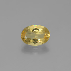 Berillo dorato naturale giallo da 1,34 ct, taglio ovale, VVS