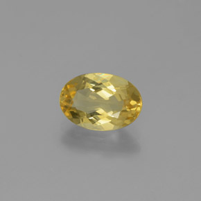 Berillo dorato naturale giallo da 1,34 ct, taglio ovale, VVS