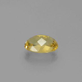 Berillo dorato naturale giallo da 1,62 ct, taglio ovale, VVS