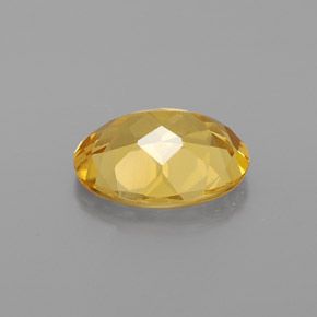 Berillo dorato naturale giallo da 1,37 ct, taglio ovale, VVS-VS