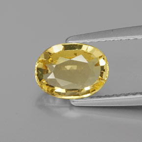 Berillo dorato Giallo naturale da 1.23 ct, Taglio ovale, VVS
