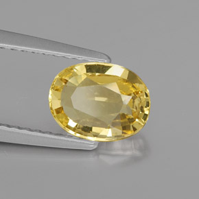 Berillo dorato Giallo naturale da 1.23 ct, Taglio ovale, VVS