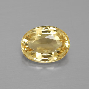 Berillo dorato Giallo naturale da 1.28 ct, Taglio ovale, VVS