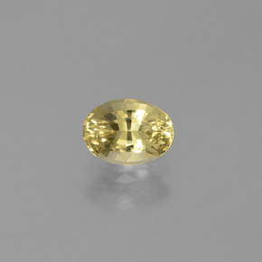 Berillo dorato naturale giallo da 0,56 ct, taglio ovale, VVS-VS