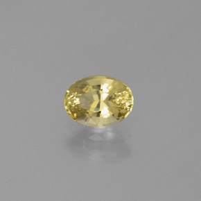 Berillo dorato naturale giallo da 0,56 ct, taglio ovale, VVS-VS