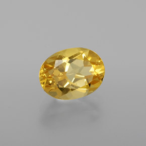 Berillo dorato naturale giallo da 1,30 ct, taglio ovale, VVS-VS