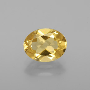Berillo dorato naturale giallo da 1,27 ct, taglio ovale, VS