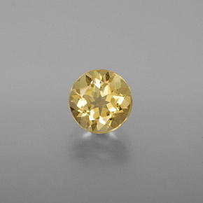Berillo dorato naturale giallo da 1,25 ct, taglio rotondo, VS