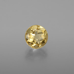 Berillo dorato naturale giallo da 1,25 ct, taglio rotondo, VS
