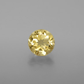 Berillo dorato naturale giallo da 1,19 ct, taglio rotondo, VS