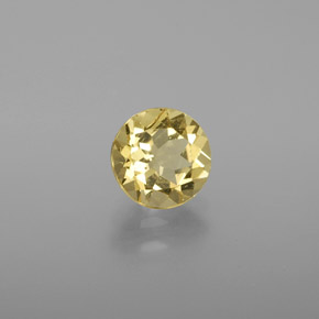 Berillo dorato naturale giallo da 1,19 ct, taglio rotondo, VS