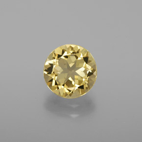 Berillo dorato naturale giallo da 1,79 ct, taglio rotondo, VVS-VS