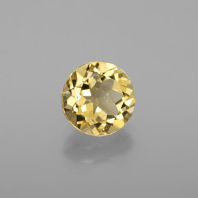 Berillo dorato naturale giallo da 1,79 ct, taglio rotondo, VVS-VS