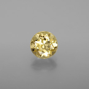 Berillo dorato naturale giallo da 1,13 ct, taglio rotondo, VVS-VS